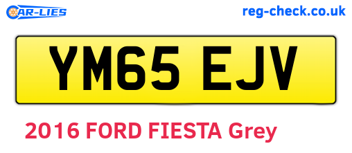 YM65EJV are the vehicle registration plates.