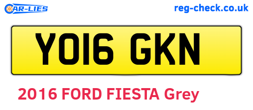 YO16GKN are the vehicle registration plates.