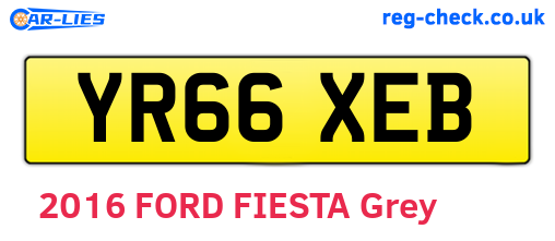 YR66XEB are the vehicle registration plates.