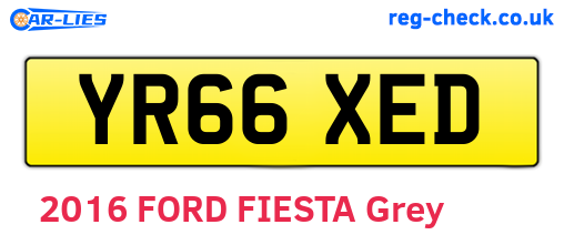 YR66XED are the vehicle registration plates.