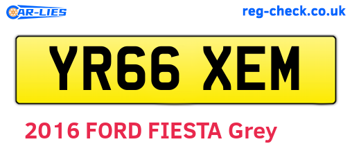 YR66XEM are the vehicle registration plates.