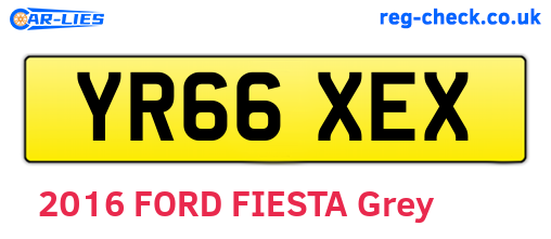 YR66XEX are the vehicle registration plates.