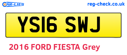 YS16SWJ are the vehicle registration plates.