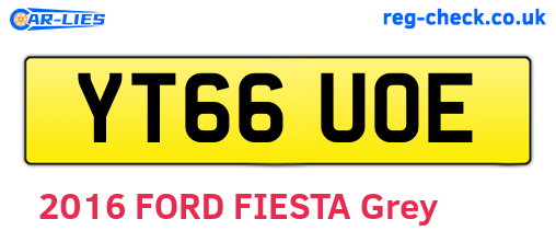 YT66UOE are the vehicle registration plates.