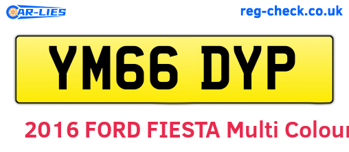 YM66DYP are the vehicle registration plates.