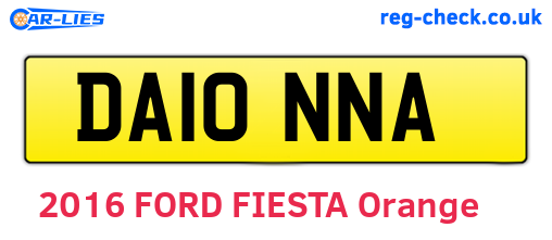 DA10NNA are the vehicle registration plates.