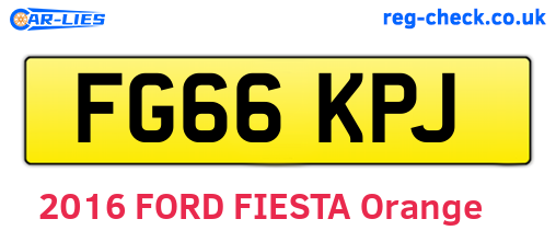 FG66KPJ are the vehicle registration plates.