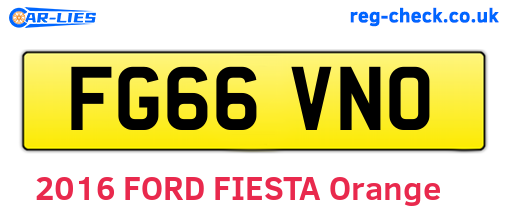 FG66VNO are the vehicle registration plates.