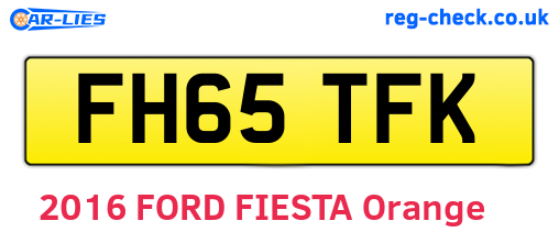 FH65TFK are the vehicle registration plates.