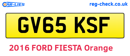 GV65KSF are the vehicle registration plates.