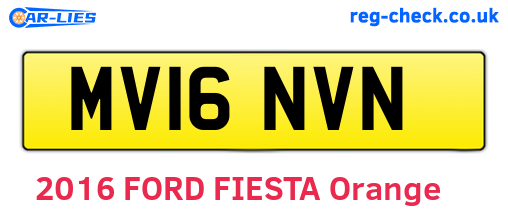 MV16NVN are the vehicle registration plates.