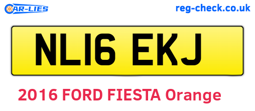 NL16EKJ are the vehicle registration plates.