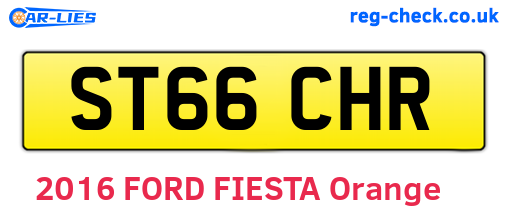 ST66CHR are the vehicle registration plates.