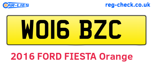 WO16BZC are the vehicle registration plates.