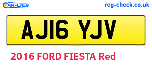 AJ16YJV are the vehicle registration plates.