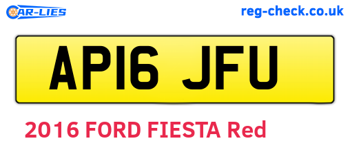 AP16JFU are the vehicle registration plates.