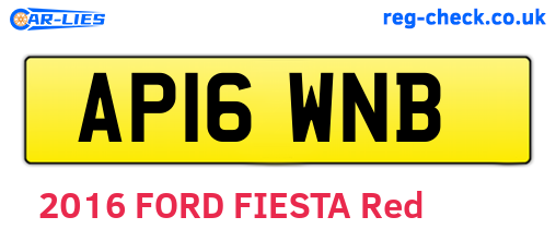AP16WNB are the vehicle registration plates.