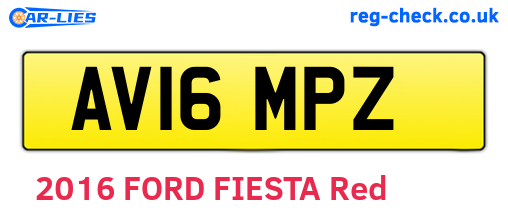 AV16MPZ are the vehicle registration plates.