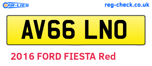 AV66LNO are the vehicle registration plates.