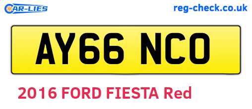 AY66NCO are the vehicle registration plates.