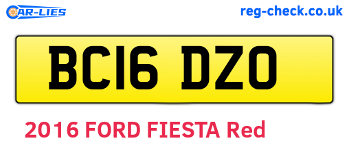 BC16DZO are the vehicle registration plates.