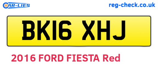 BK16XHJ are the vehicle registration plates.