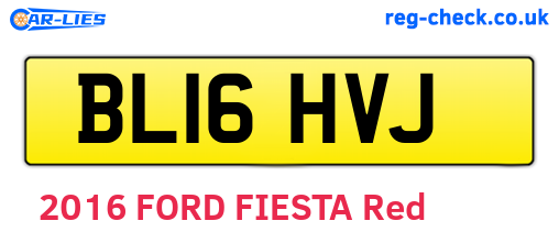 BL16HVJ are the vehicle registration plates.