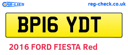 BP16YDT are the vehicle registration plates.