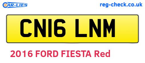 CN16LNM are the vehicle registration plates.