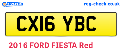CX16YBC are the vehicle registration plates.
