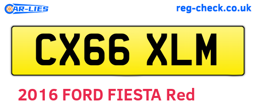 CX66XLM are the vehicle registration plates.