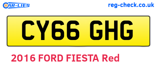 CY66GHG are the vehicle registration plates.