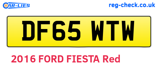 DF65WTW are the vehicle registration plates.