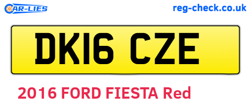 DK16CZE are the vehicle registration plates.