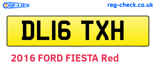 DL16TXH are the vehicle registration plates.