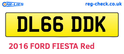 DL66DDK are the vehicle registration plates.