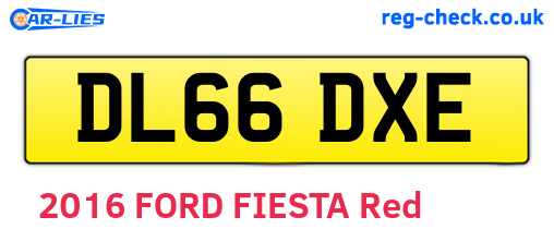 DL66DXE are the vehicle registration plates.