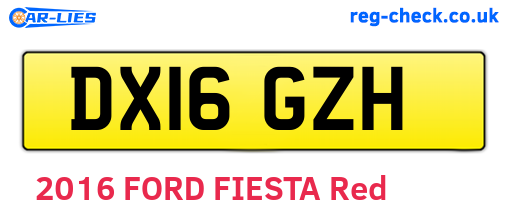 DX16GZH are the vehicle registration plates.