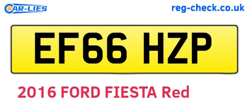 EF66HZP are the vehicle registration plates.