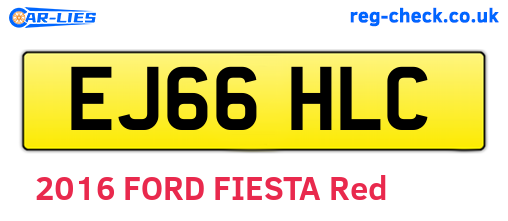 EJ66HLC are the vehicle registration plates.