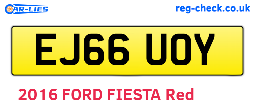 EJ66UOY are the vehicle registration plates.