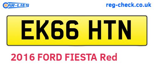 EK66HTN are the vehicle registration plates.