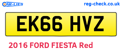 EK66HVZ are the vehicle registration plates.