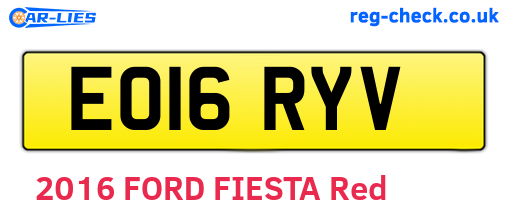 EO16RYV are the vehicle registration plates.