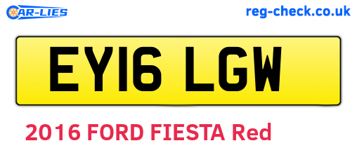 EY16LGW are the vehicle registration plates.
