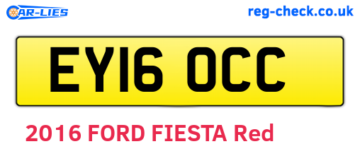 EY16OCC are the vehicle registration plates.