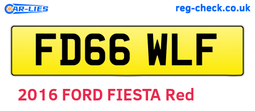 FD66WLF are the vehicle registration plates.