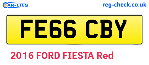 FE66CBY are the vehicle registration plates.