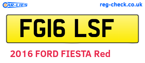 FG16LSF are the vehicle registration plates.