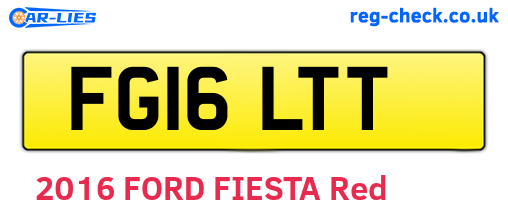 FG16LTT are the vehicle registration plates.